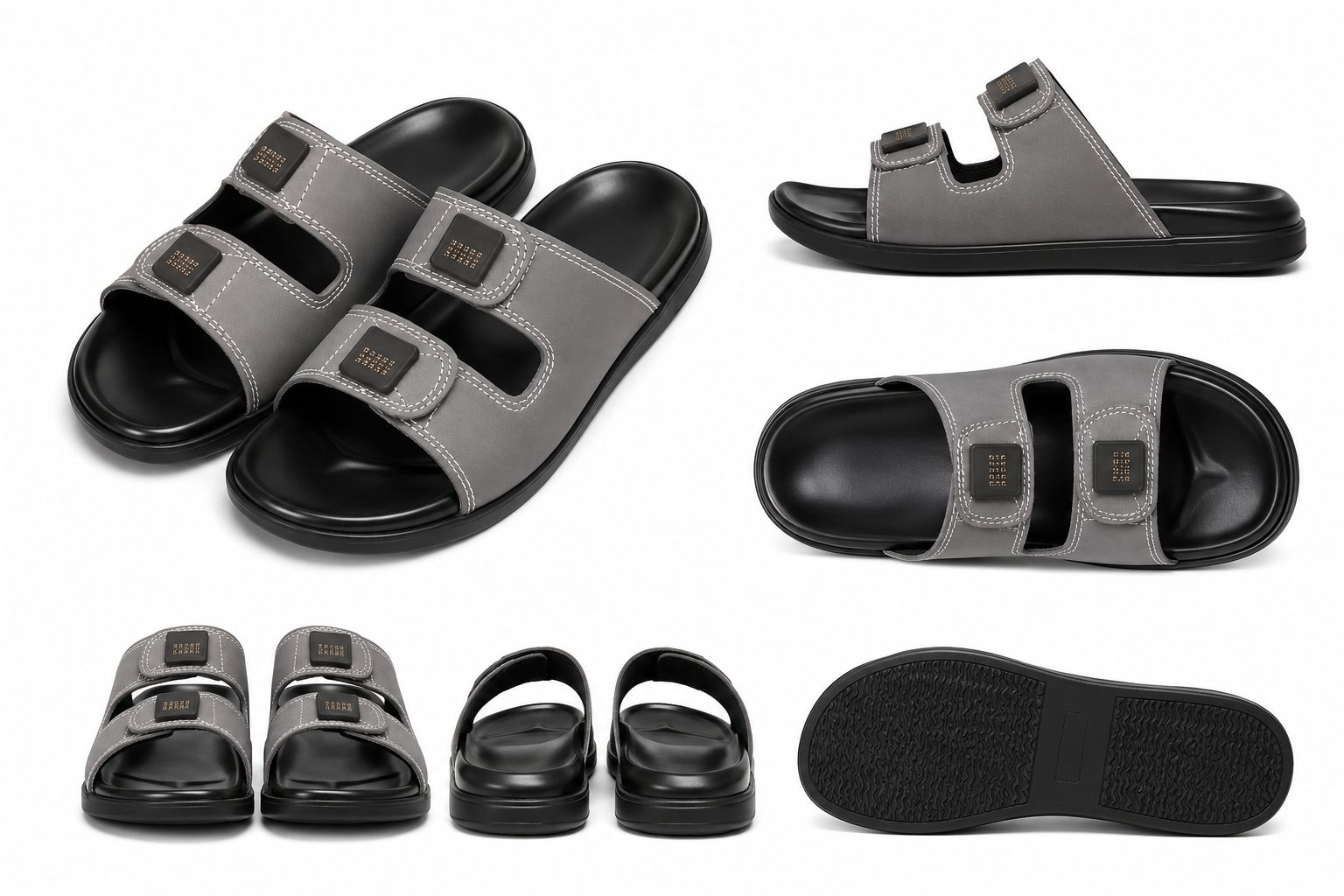 Unisex Dual Strap Comfort Slide Sandals