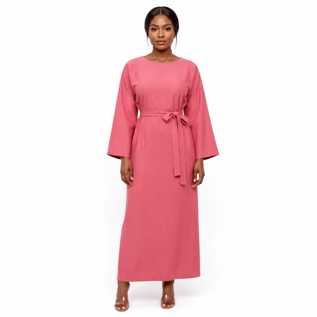 Premium coral Pink Textured jonkoso Fabric