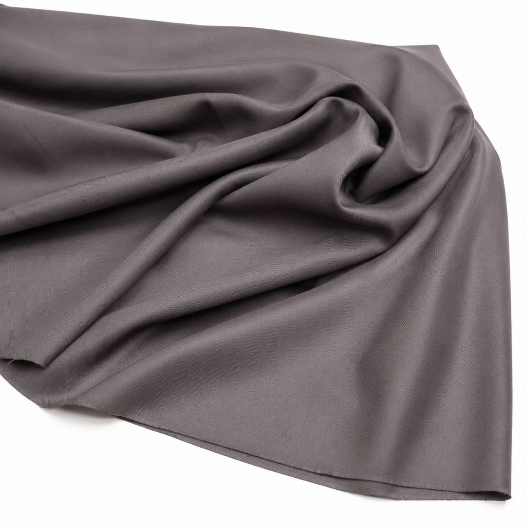 Cashmere Premium Charcoal Grey Twill Fabric