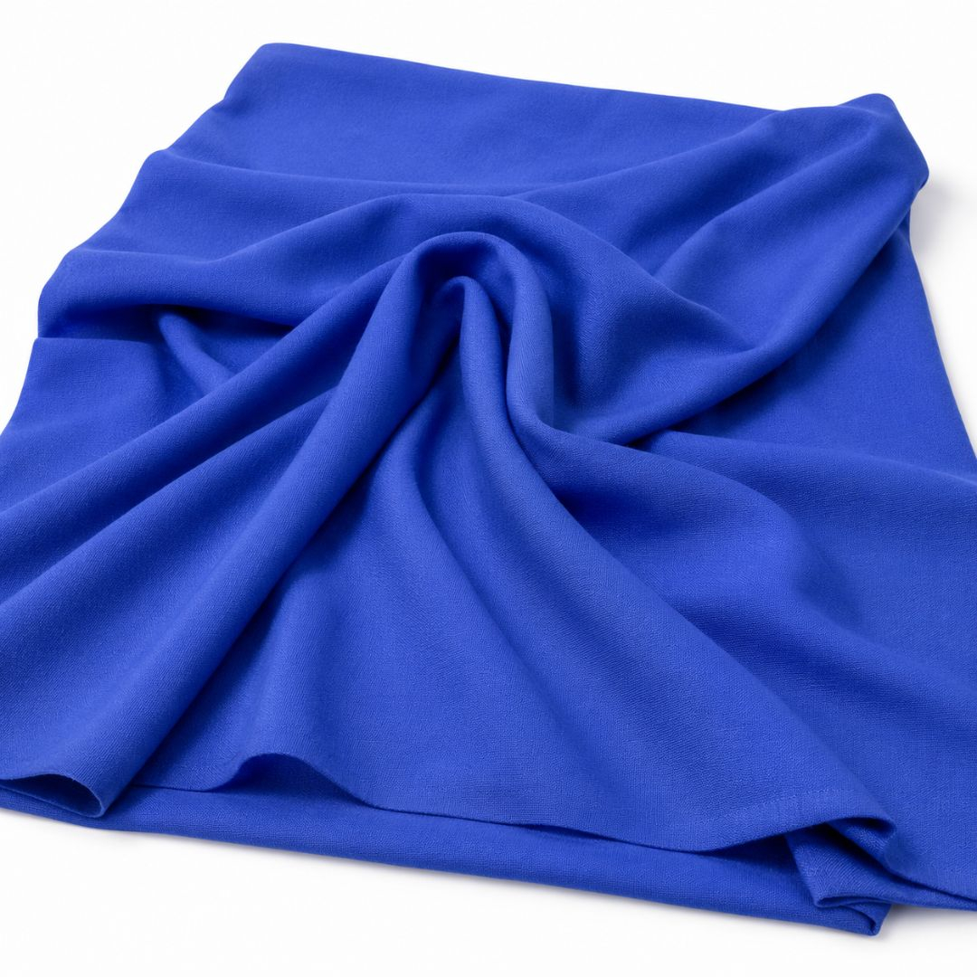 Premium Cobalt Blue Twill Fabric for Tailoring & Dressmaking