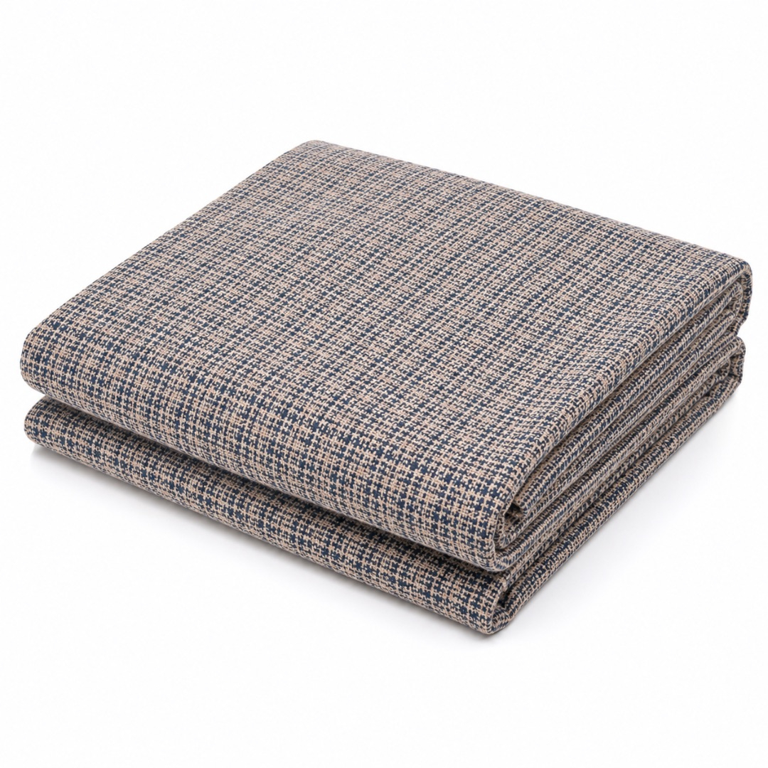 Premium Blue Chambray Textured Stock Fabric Material