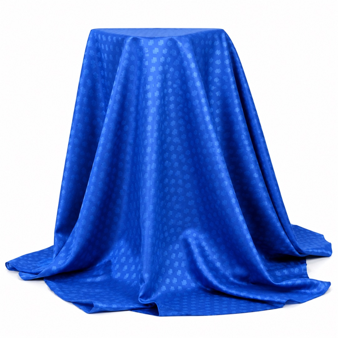 Premium Royal Blue Jacquard Stock Fabric Material