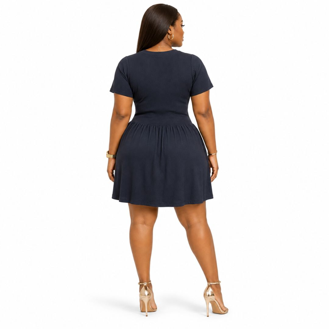 Women Black Fit & Flare Mini Dress