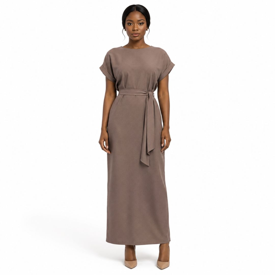 Premium Chocolate Brown Plain Jonkoso Fabric