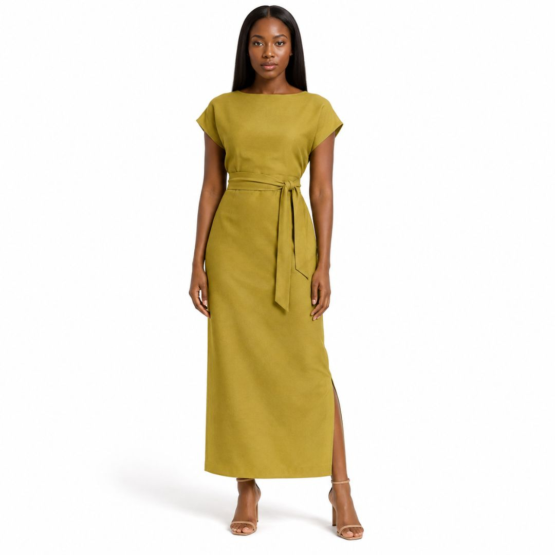Premium Olive Green Plain Jonkoso Fabric for Dresses,