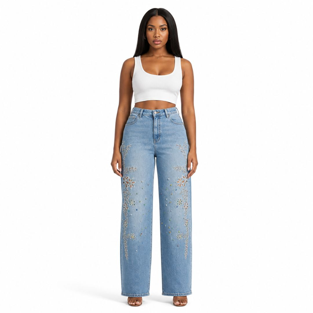HighWaisted Blue Jeans