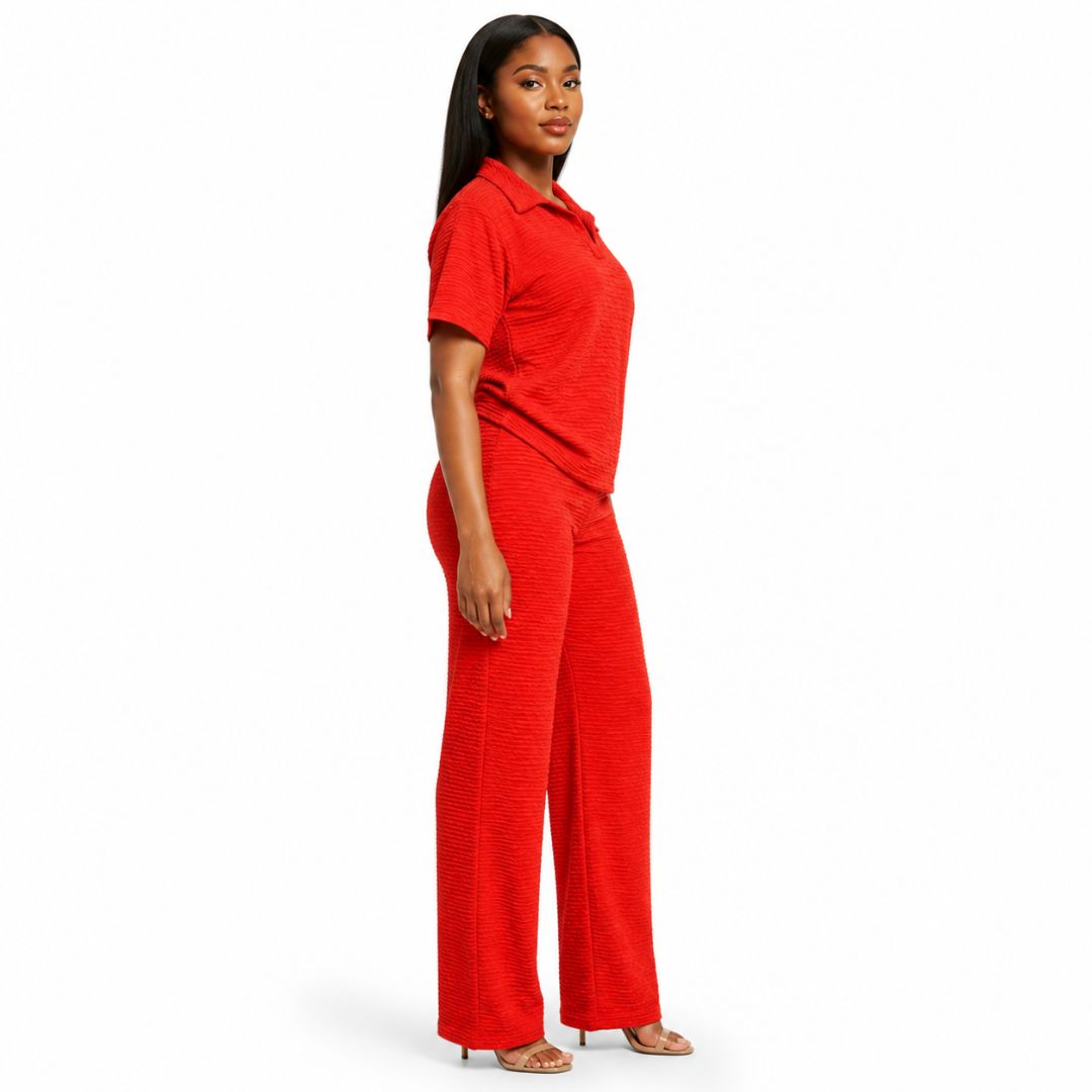 Textured Rhinestone Two Piece Set