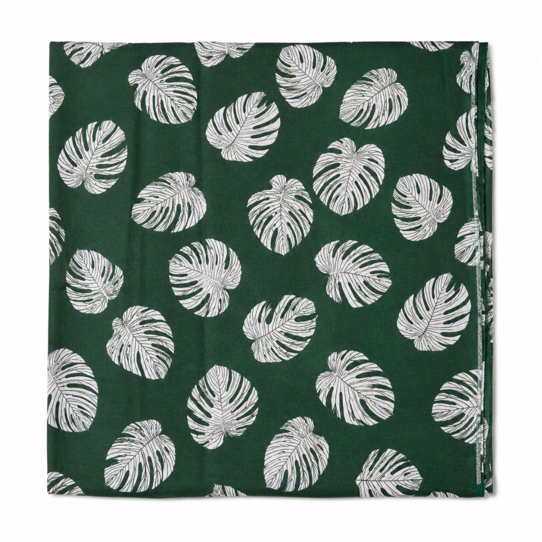 Tropical Monstera Leaf Print Fabric