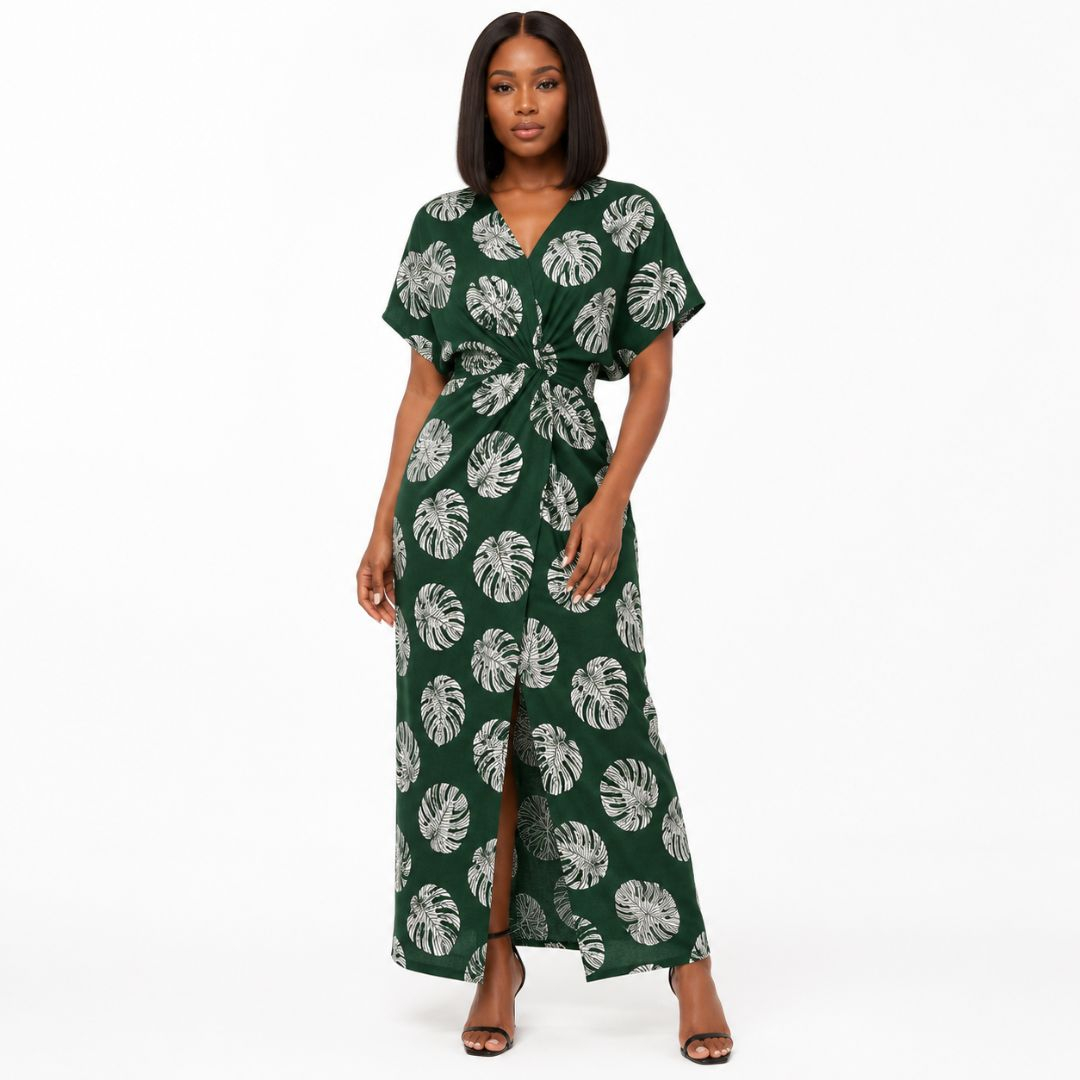 Tropical Monstera Leaf Print Fabric