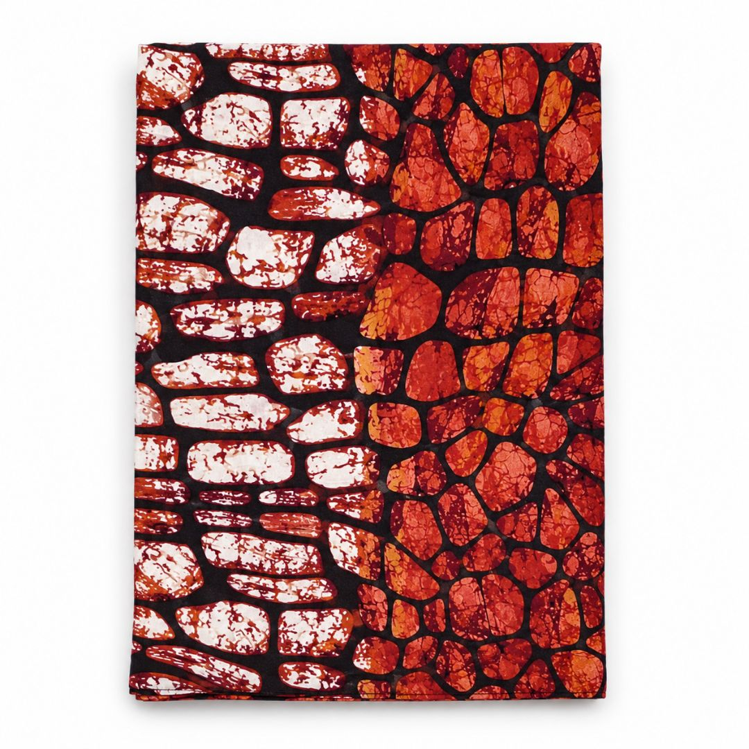 Vintage Abstract Stone Mosaic Print Fabric
