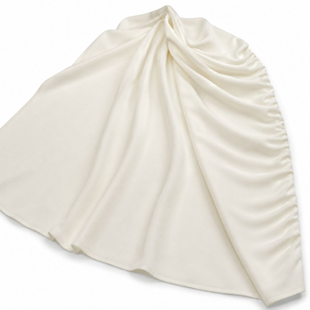 Vintage Plain Twill Fabric White