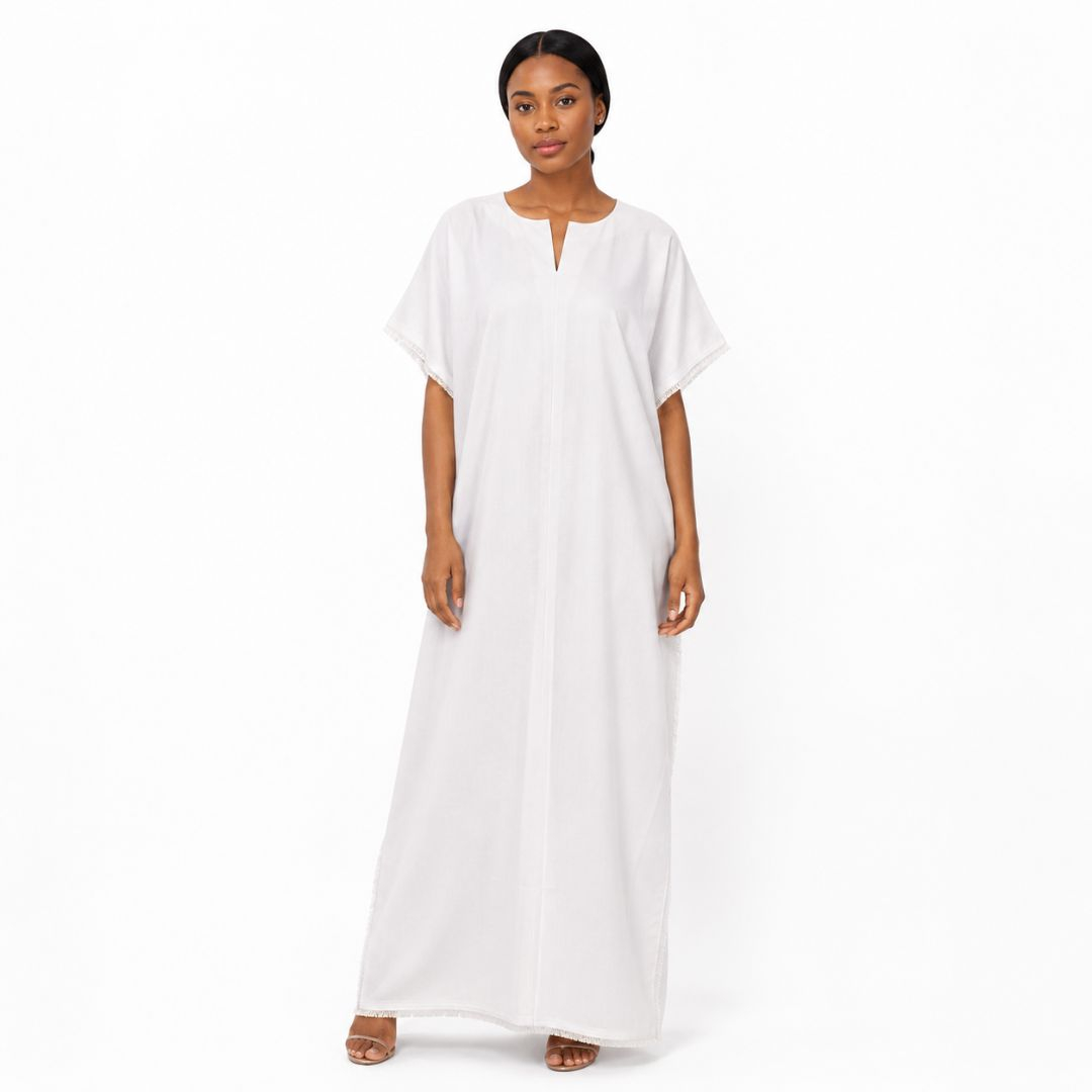 Tesil White Cotton Fabric