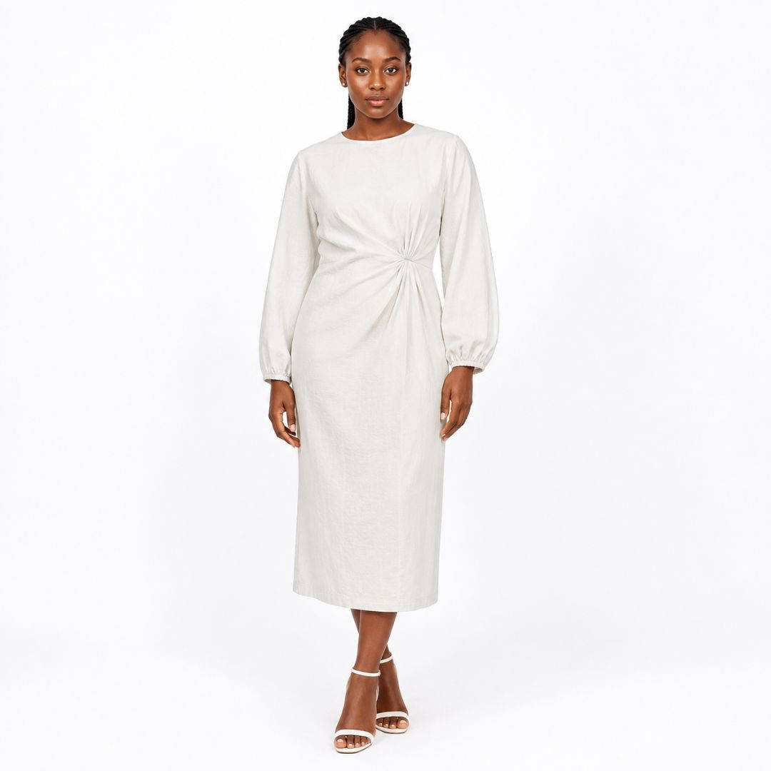 Tensil White Cotton Fabric
