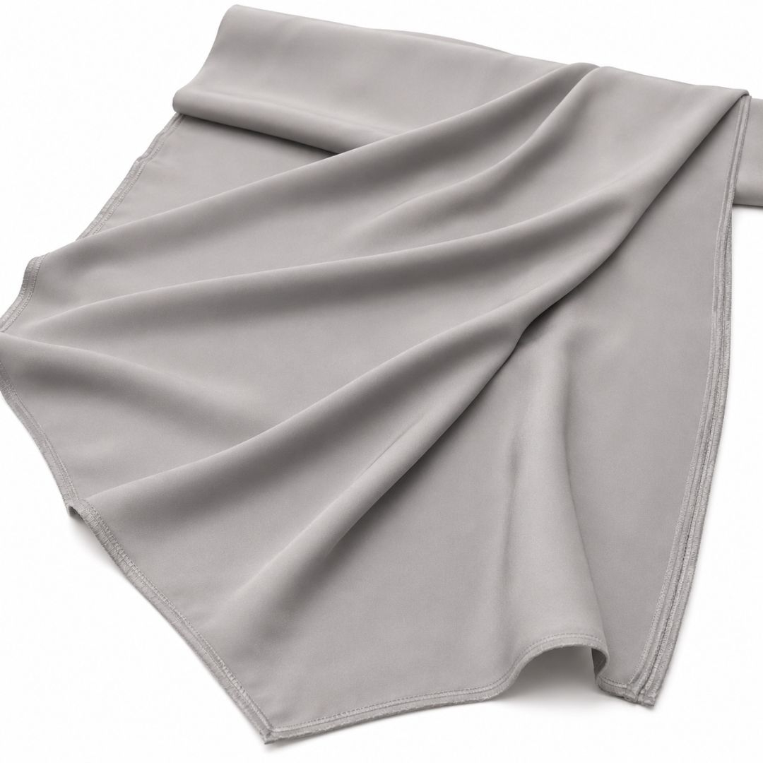 Light Grey Satin Fabric for Dresses