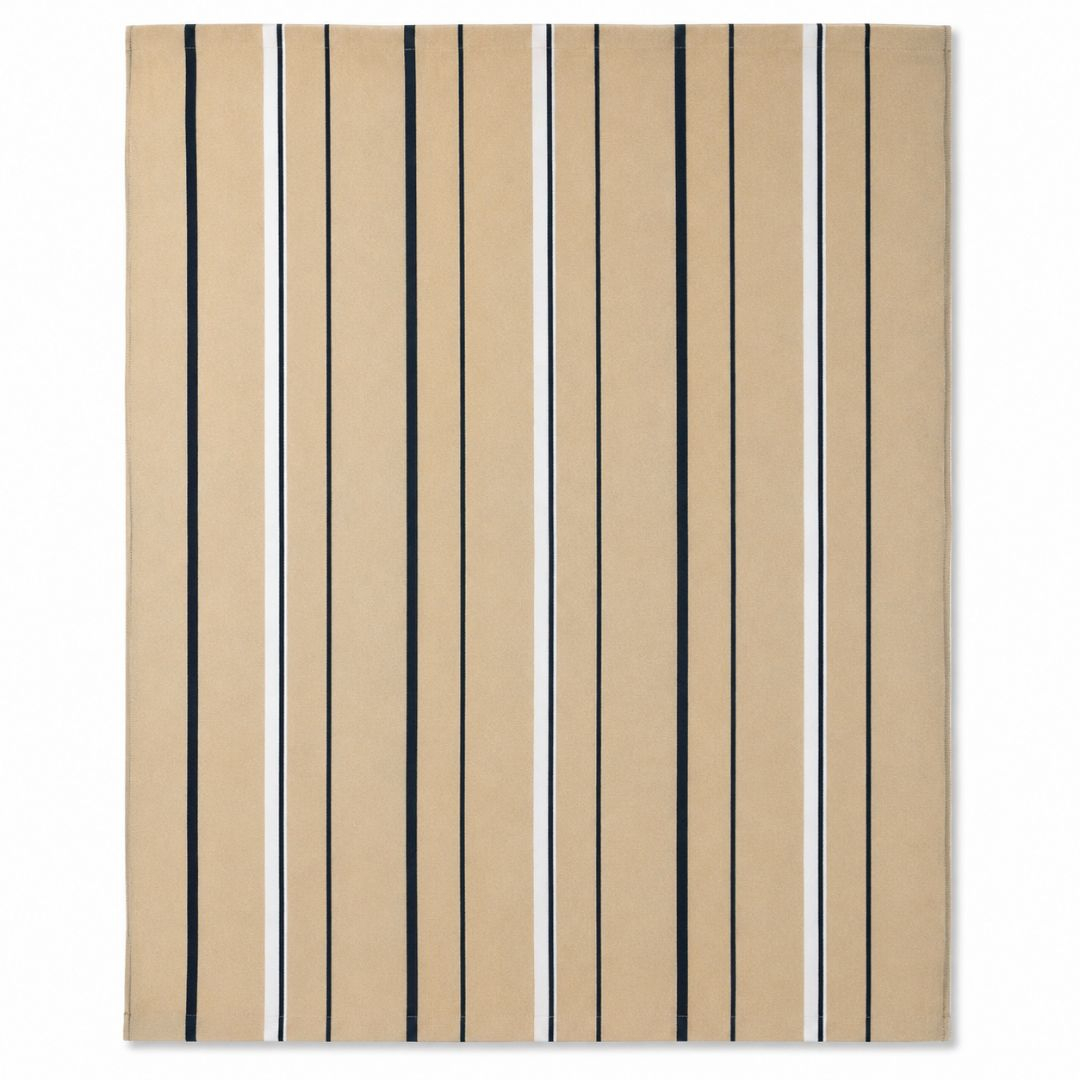 Beige Italian pigal Striped Polyester Fabric for Dresses & Fashion Wear