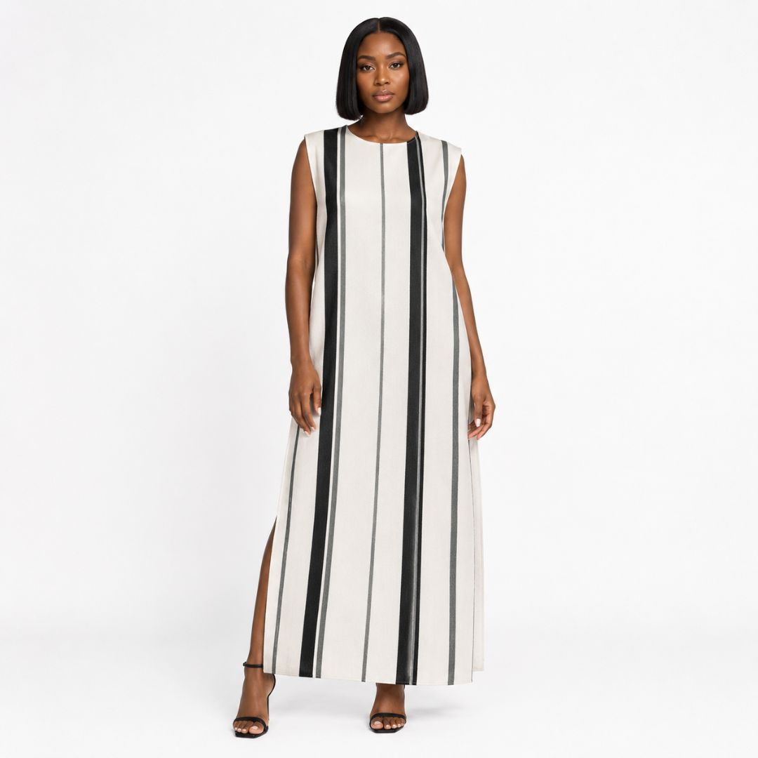 Italian pigal with Stripe Polyester Fabric for Dresses, Shirts & Fashion Wear