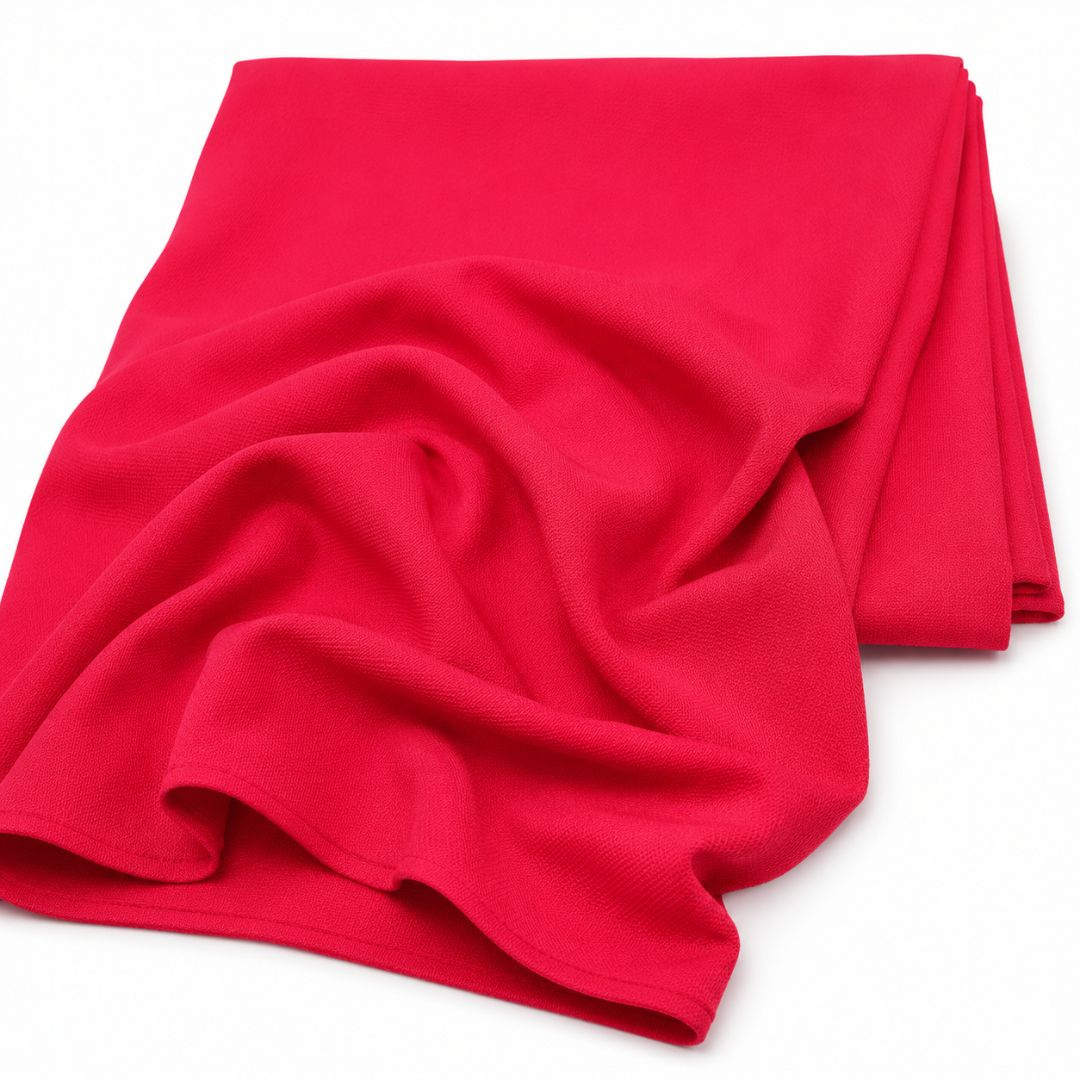 Red Virgin Wool Fabric for Suits, Blazers & Luxury Tailoring