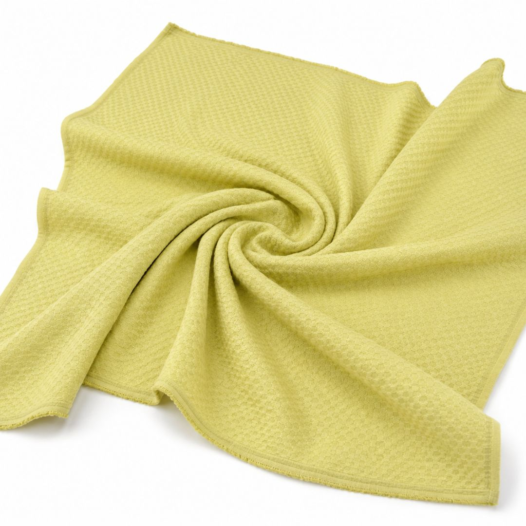 Light Yellow Honeycomb Polyester Fabric for Fashion, Uniforms & Upholstery