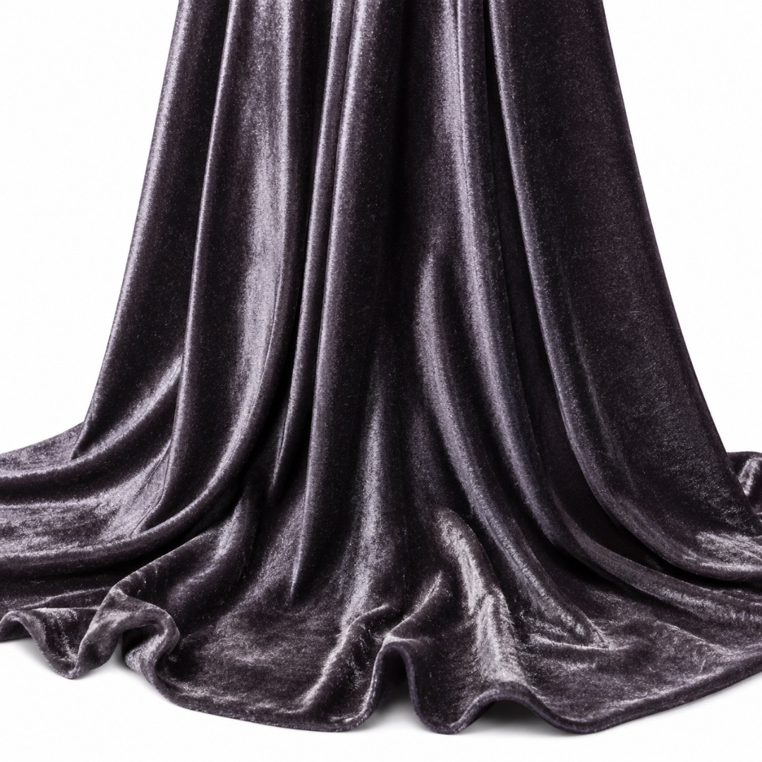 Premium Dark Chocolate Brown Velvet Fabric