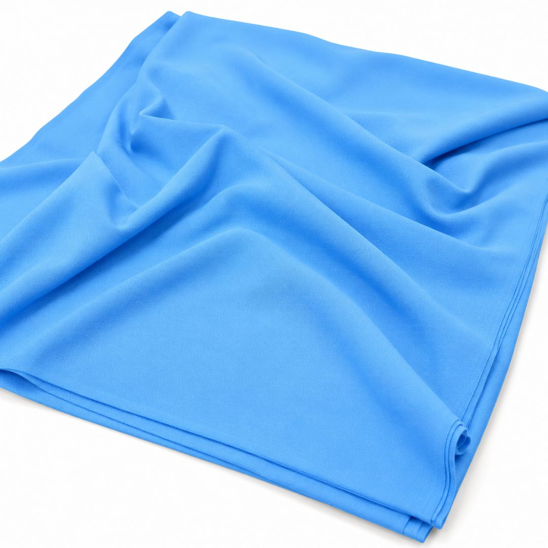 Sky Blue Virgin Wool Fabric for Suits, Blazers & Luxury Tailoring