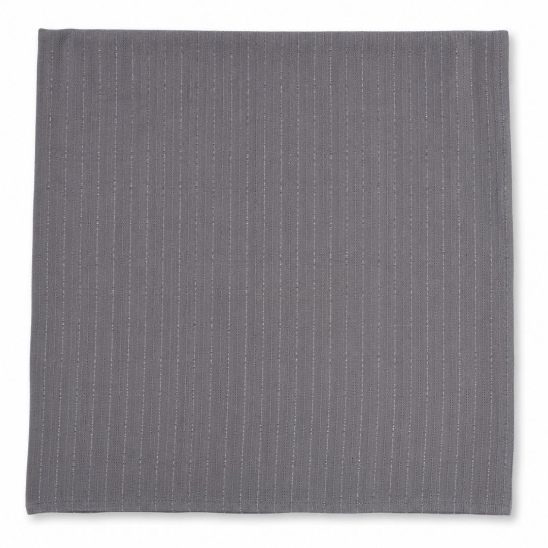 Grey Pinstripe Polyester Suit Fabric
