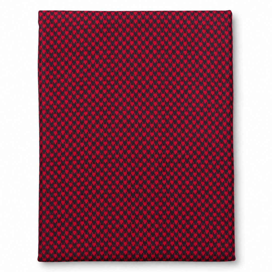 Crimson Houndstooth Fabric