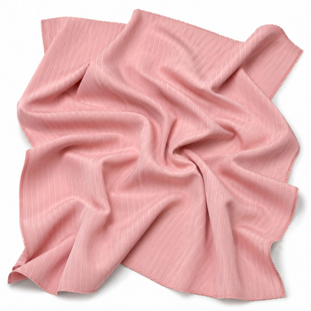 Blush Pinstripe Suiting Fabric