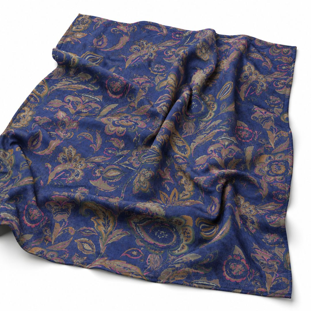 Vintage Floral Print Jean Material