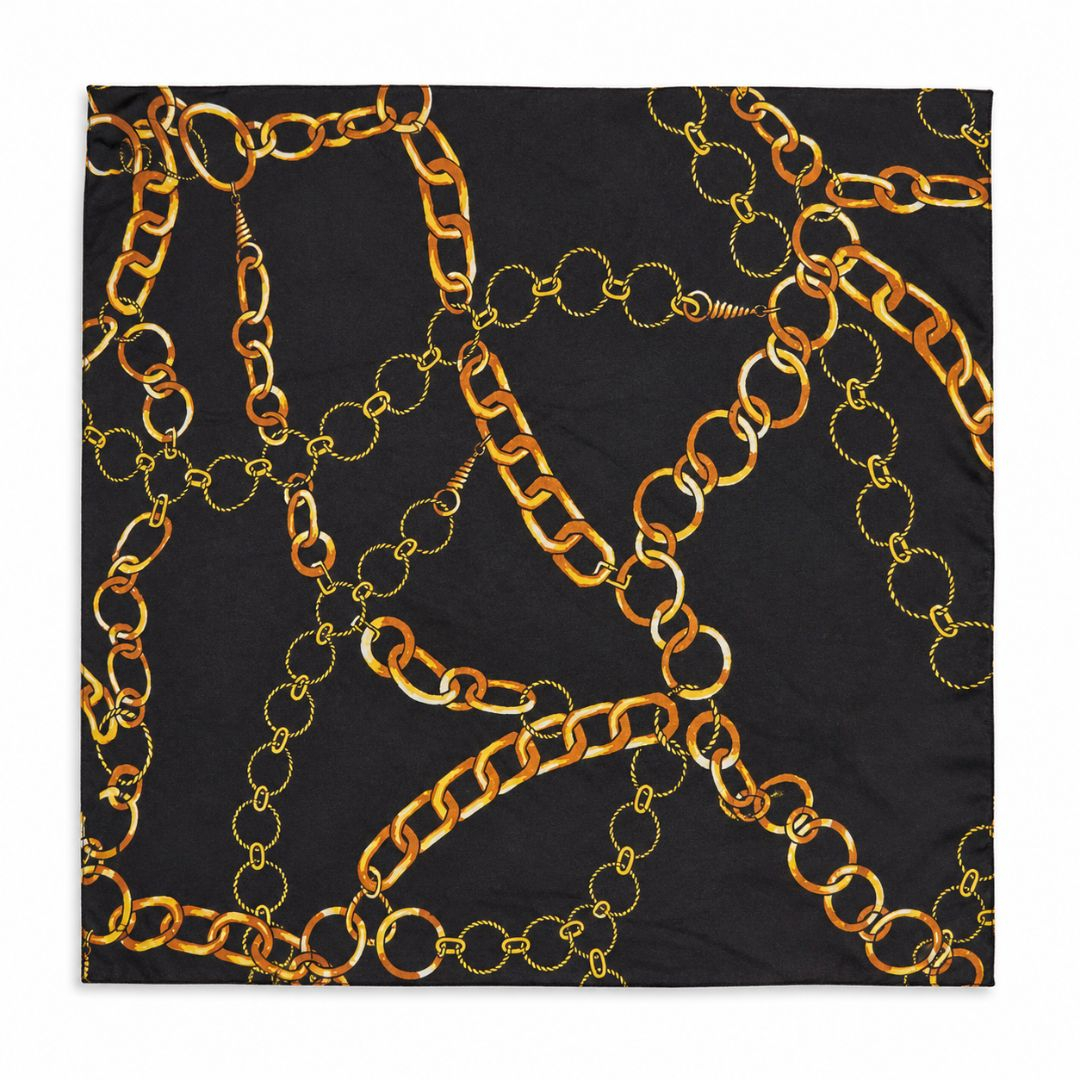 Luxury Chain Print Jean Material