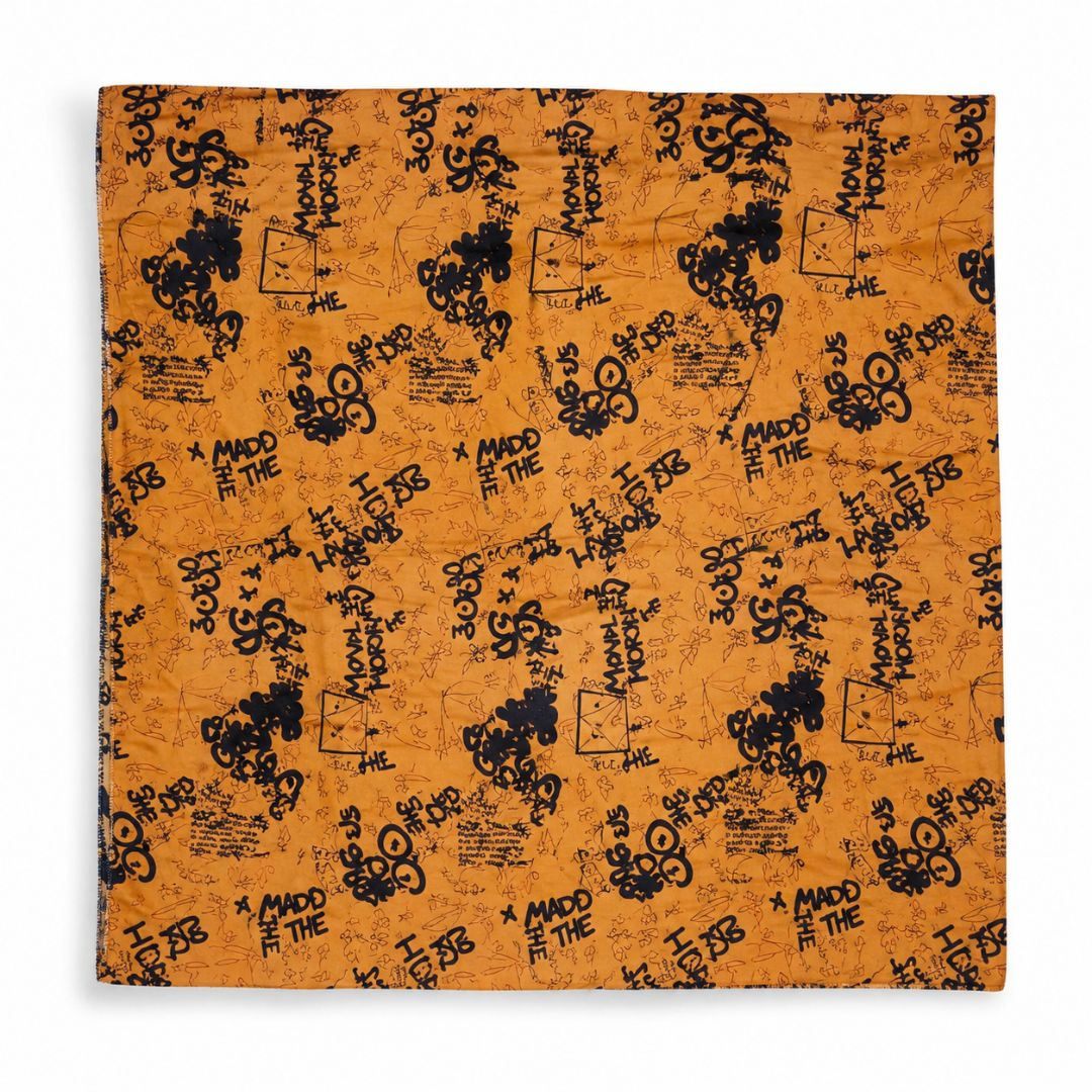 Urban Graffiti Print Jean Material