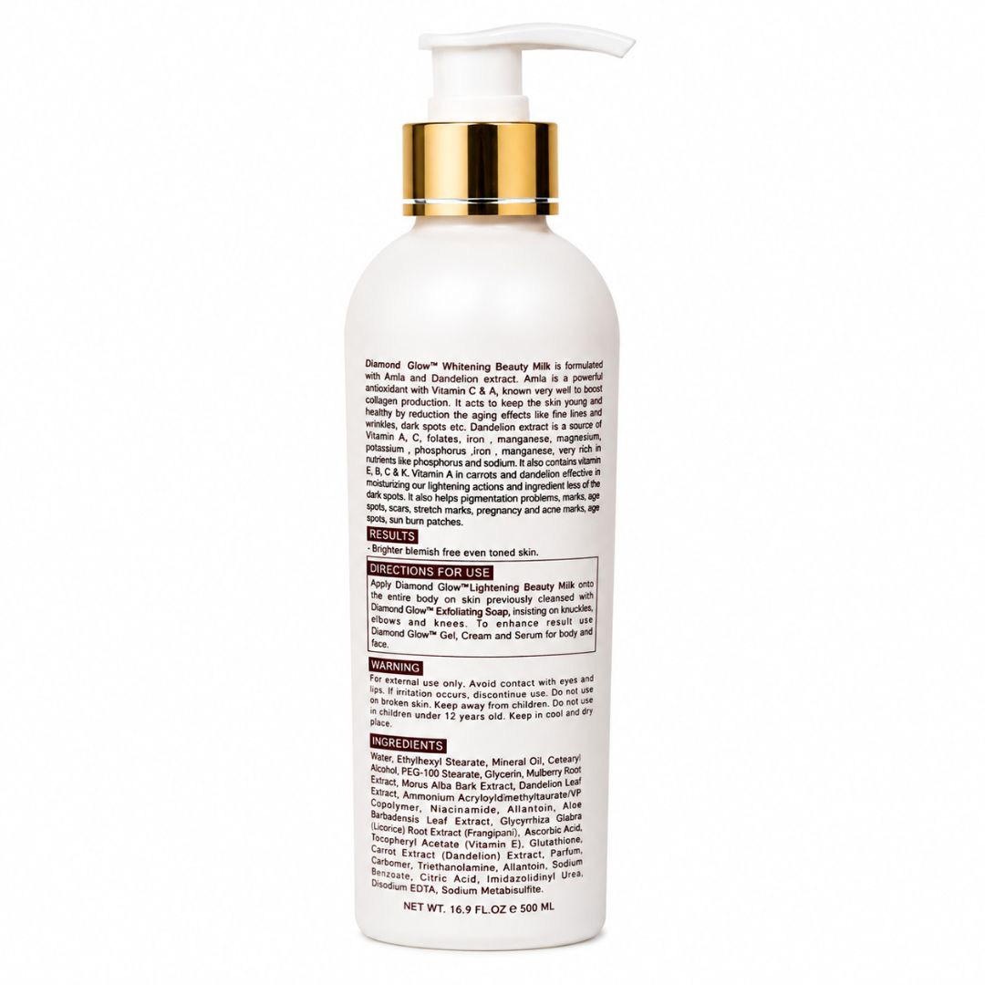 Diamond Glow Elegant Whitening Beauty Milk with Amla & Dandelion Extract