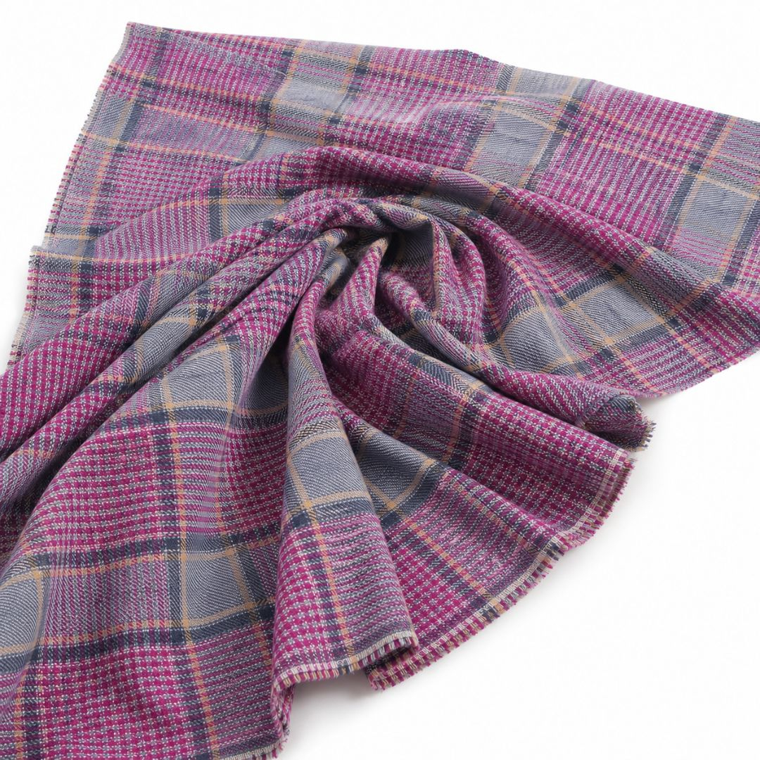 Grey Glen Plaid Thick Suiting Material