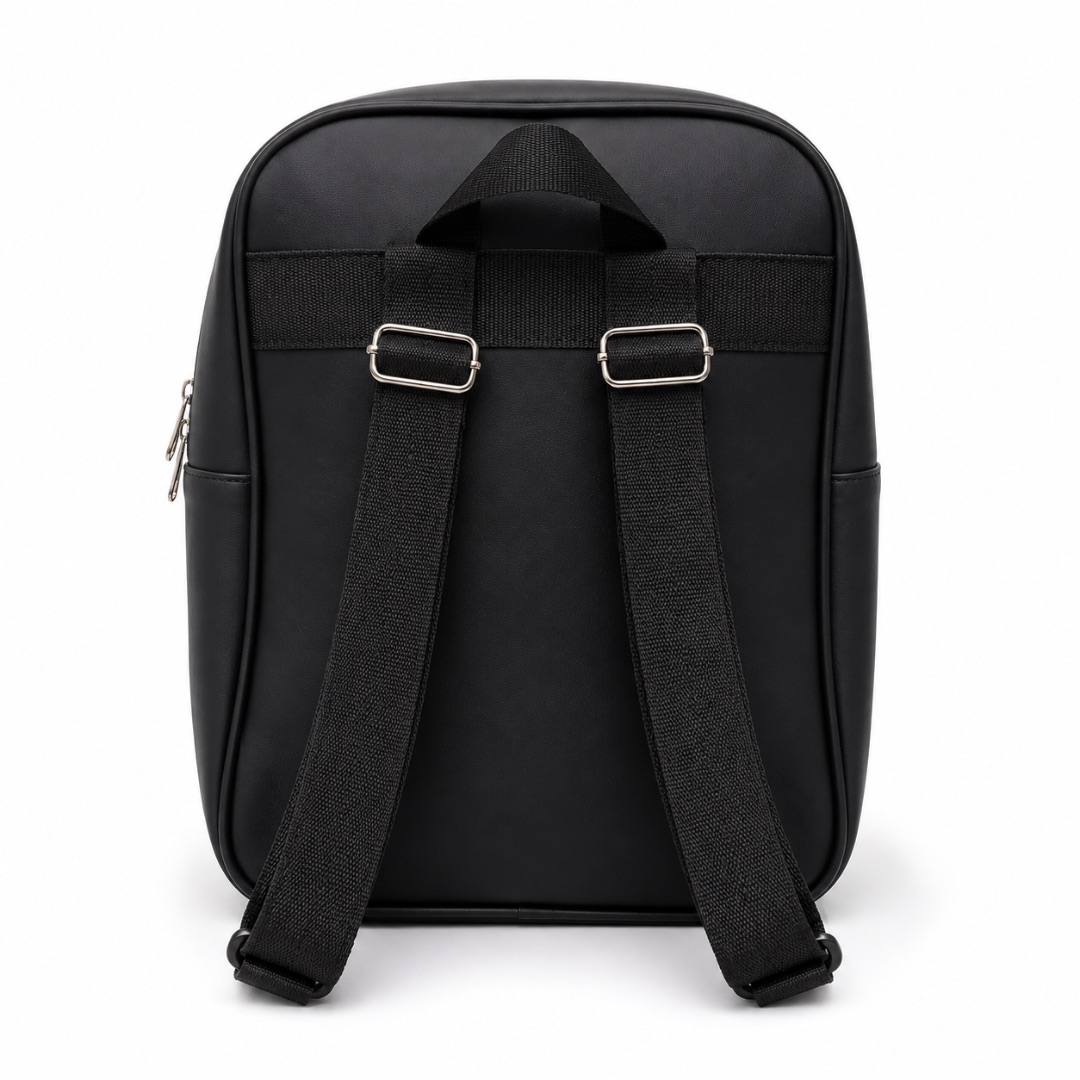 Fashion Travel Backpack with Checkered Front Pocket     Black and Brown