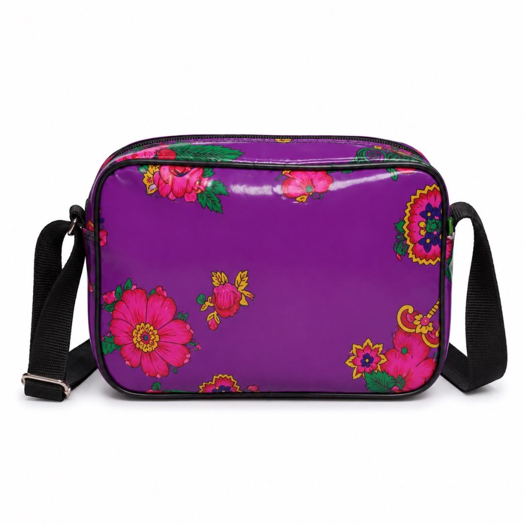 Premium Floral Crossbody Shoulder Bag    Purple Print