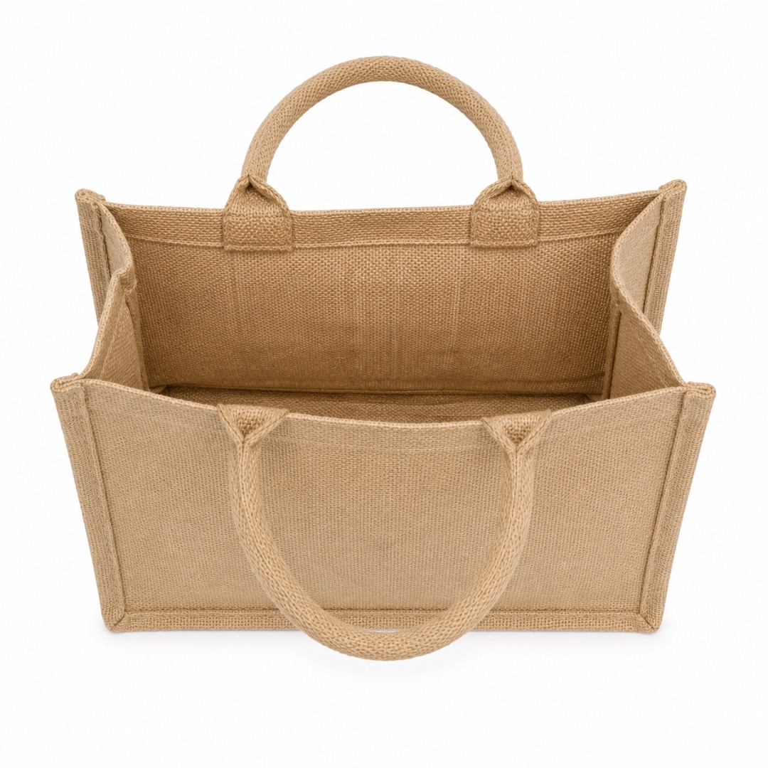 Premium Natural Jute Shopping Tote Bag