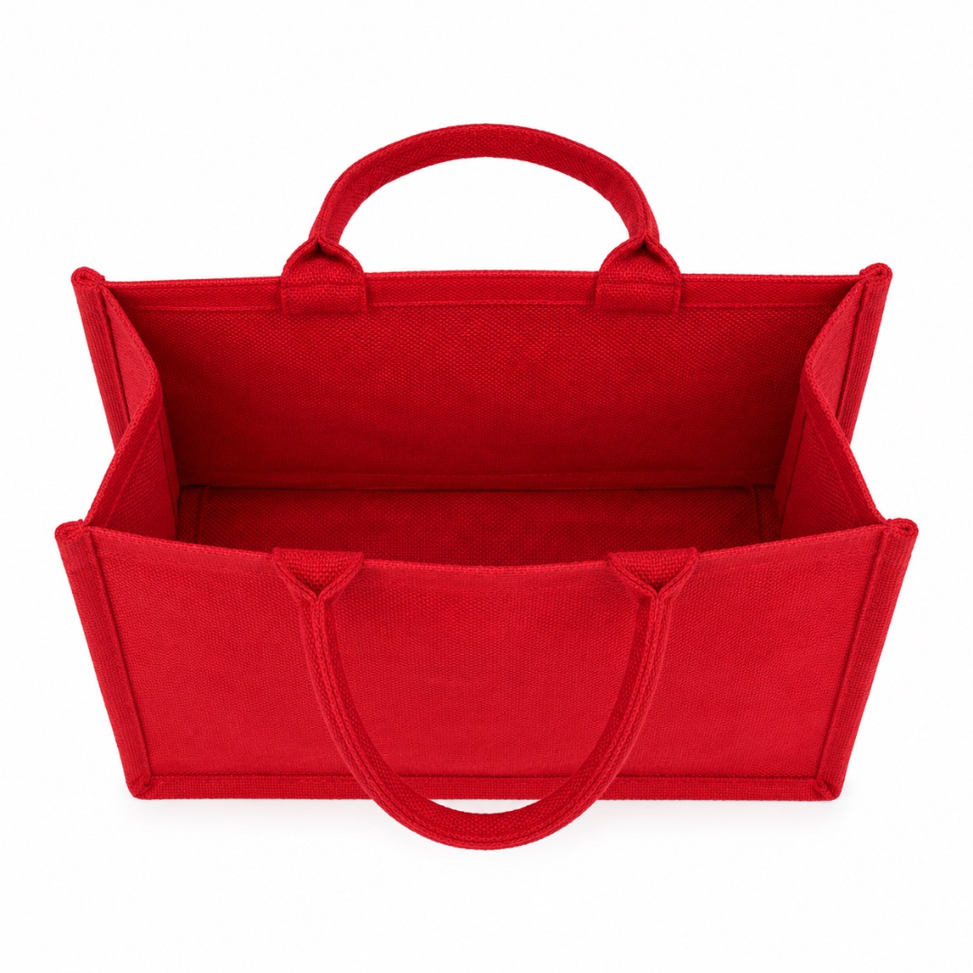 Premium Red Jute Shopping Tote Bag
