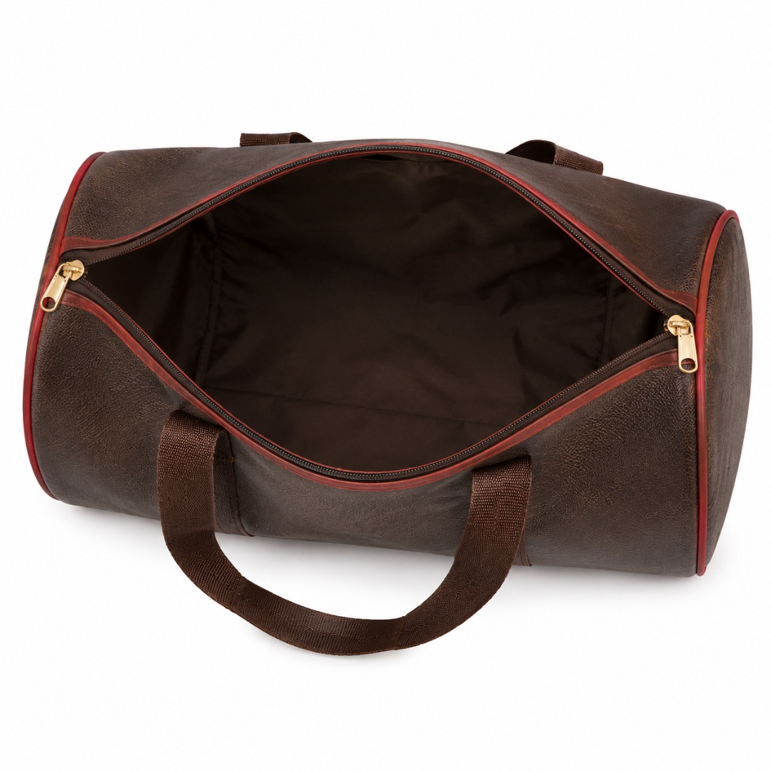 Premium Large Travel Duffel Bag    Brown Monogram Print