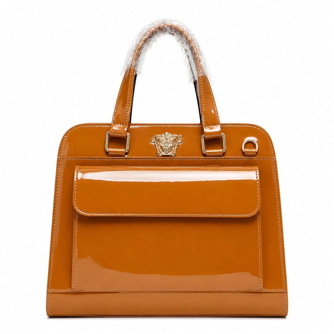 Patent Leather Office Tote Handbag
