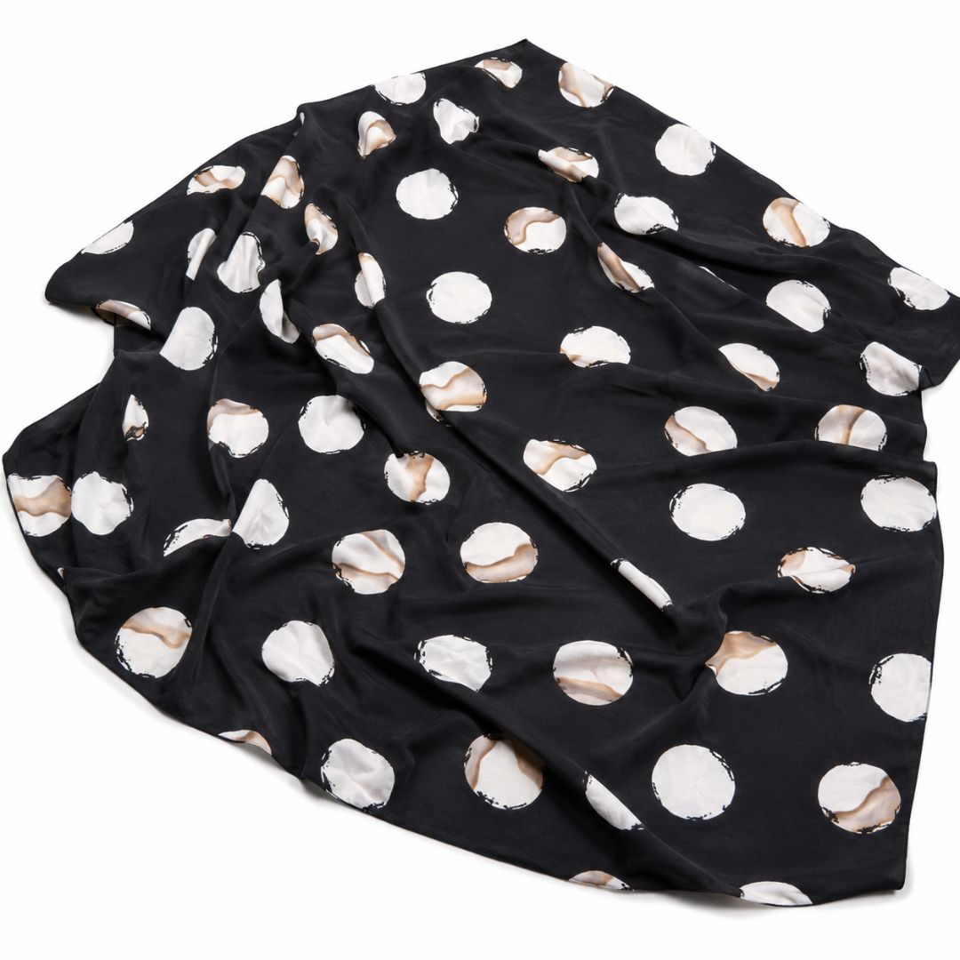 Vintage Sheet Material Oversized Polka Dot Print