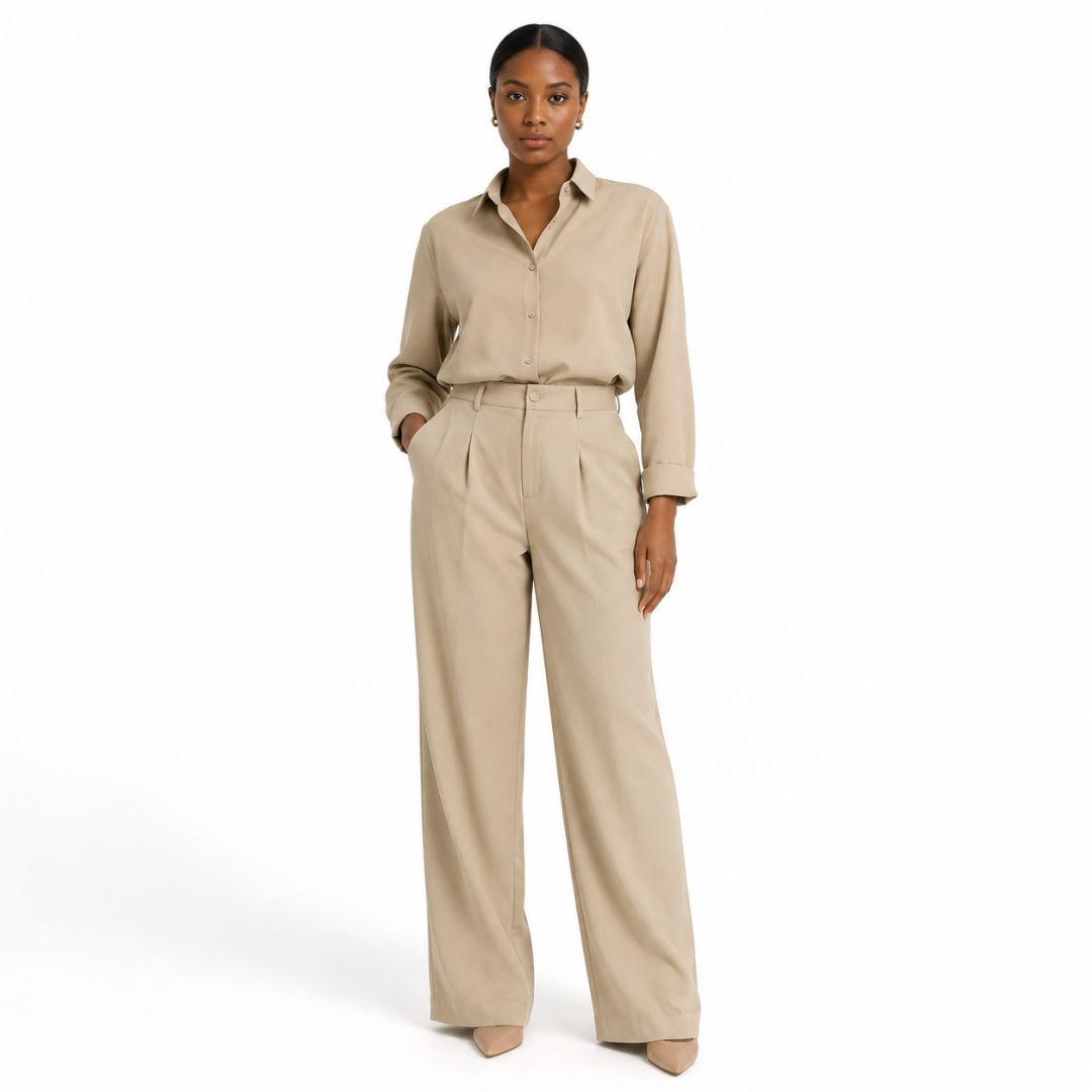 Stock Senator Material Solid Beige