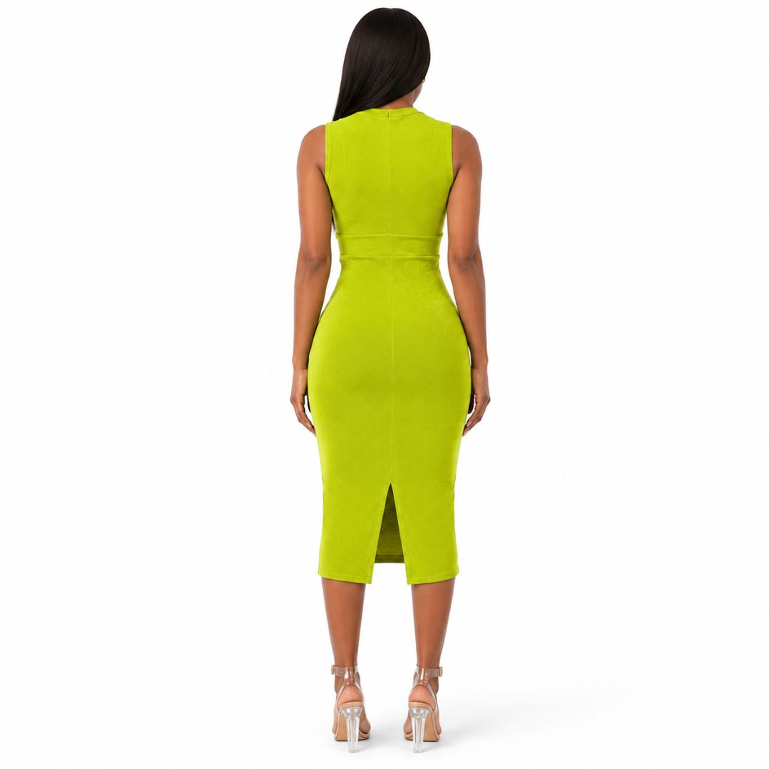 Sleeveless Lime Green Womens Dress