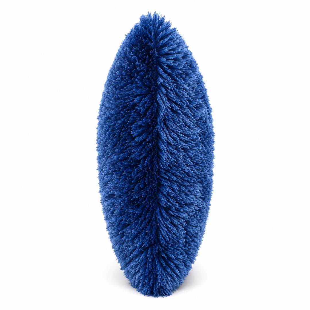 Premium Luxury Faux Fur Throw Pillow    Navy Blue