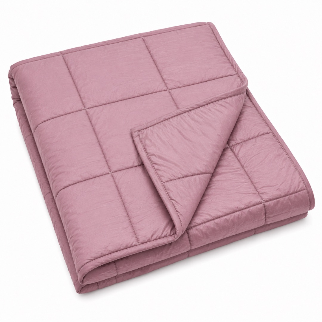 Premium 7 by 6 Quilted Duvet Set    Dusty Rose