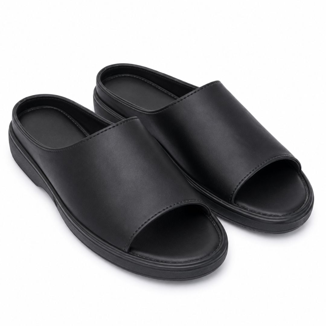 Midnight Crest Comfort Slides
