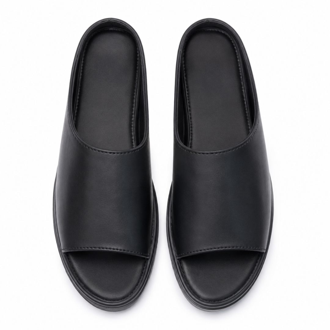 Midnight Crest Comfort Slides