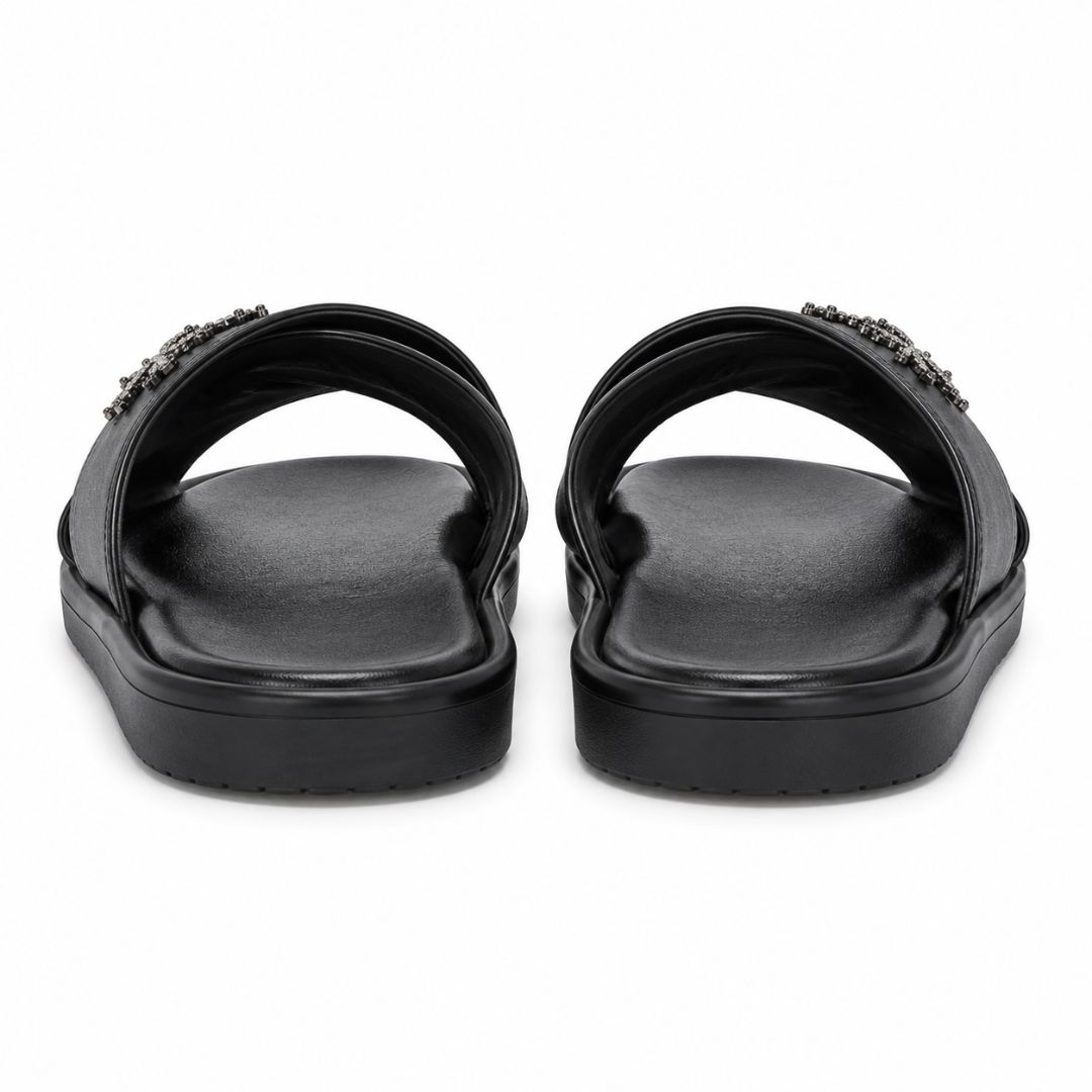 Mens Premium Cross Strap Comfort Slide Sandals