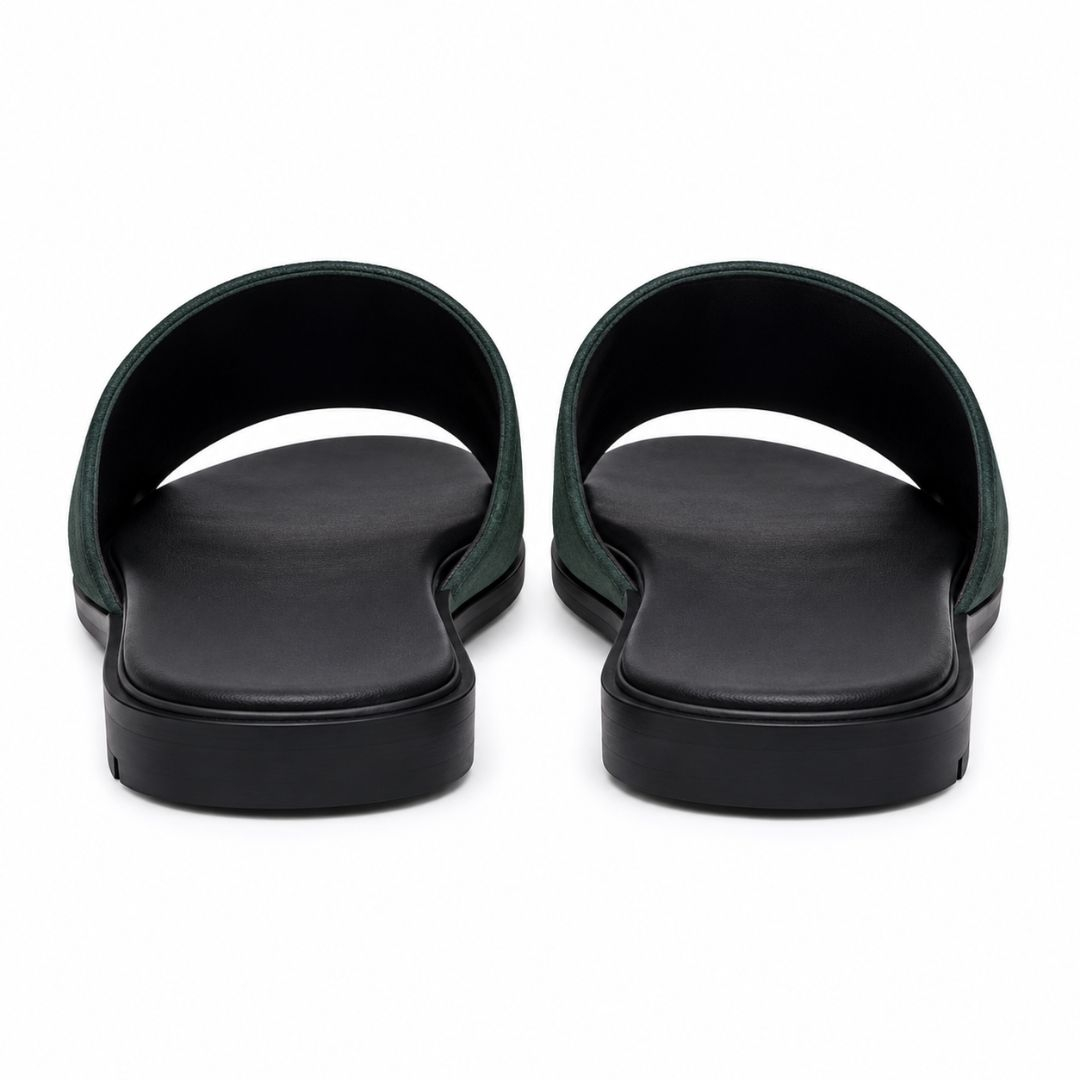 Mens Premium Green Slide Sandals