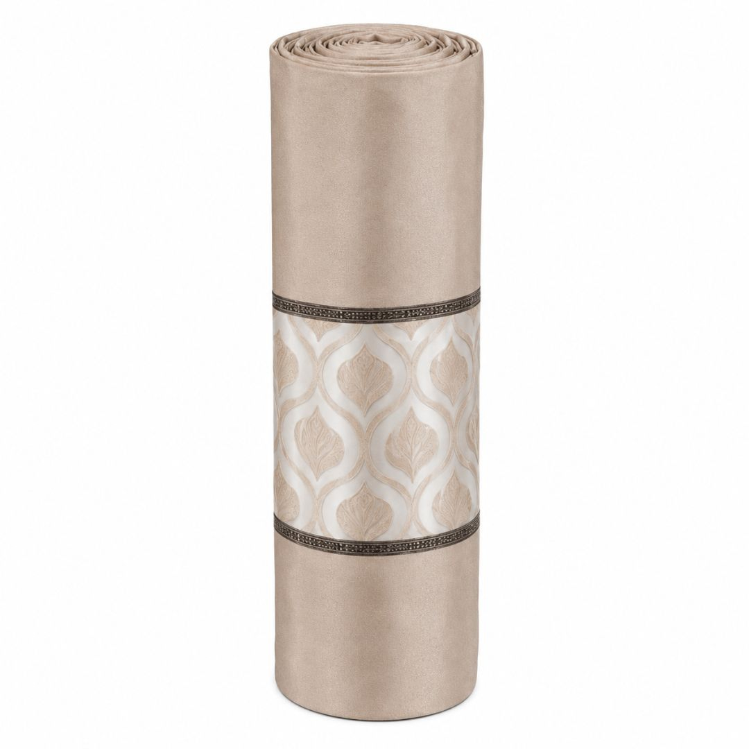 Luxury Beige Blackout Window Curtain Panel