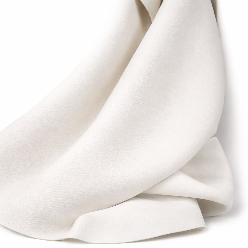 White Synthetic Leather Fabric  PU Upholstery Material