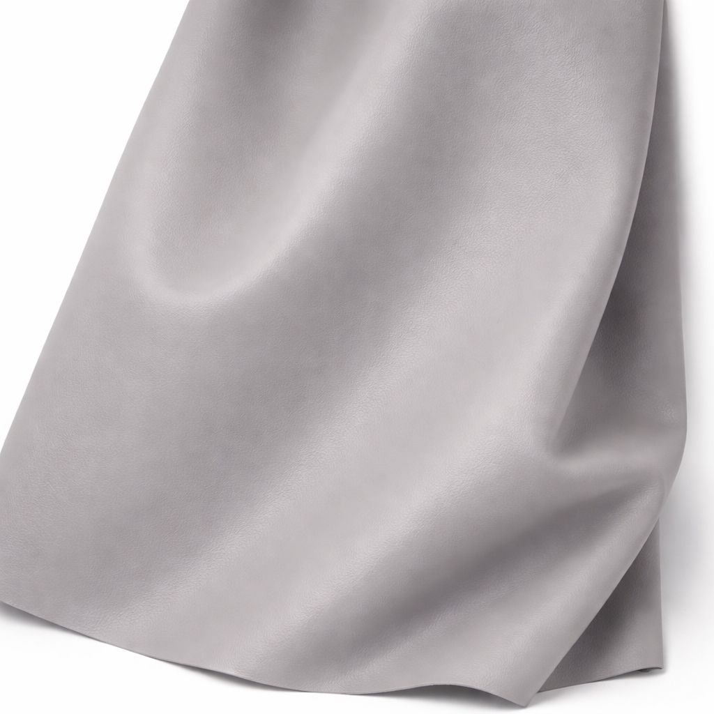 Light Grey Synthetic Leather Fabric PU Upholstery Material